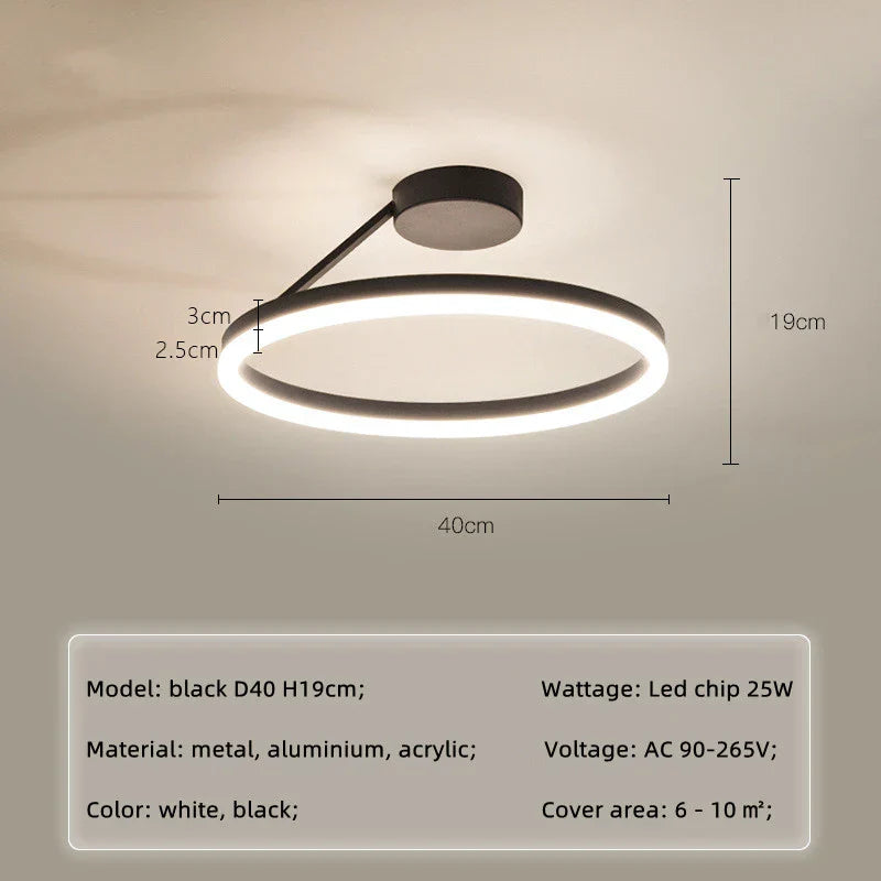 Modern Dimmable LED Pendant Chandelier for Bedroom and Living Room