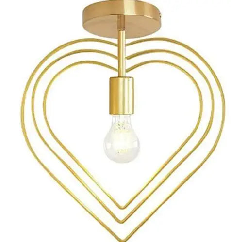 Gold Iron Cage Ceiling Light Modern Nordic Decor Retro Loft Fixture E27