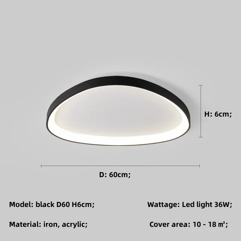 Nordic LED Ceiling Chandelier, Dimmable Black Stone Design for Living Room and Bedroom