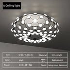 Mesh Ceiling Chandelier: Industrial Living Room Pendant Light for Home Decor