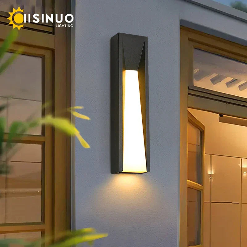 LED Black Outdoor Wall Lamp for Patio Entryway and Garden Lighting