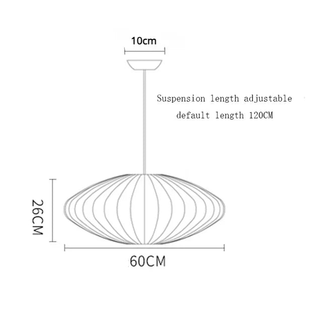 Silk Pendant Lamp: Designer LED Lighting for Living Room, Hotel, and Restaurant