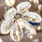 Crystal Hanging Chandelier Indoor Lighting Fixture for Staircase Room Decor