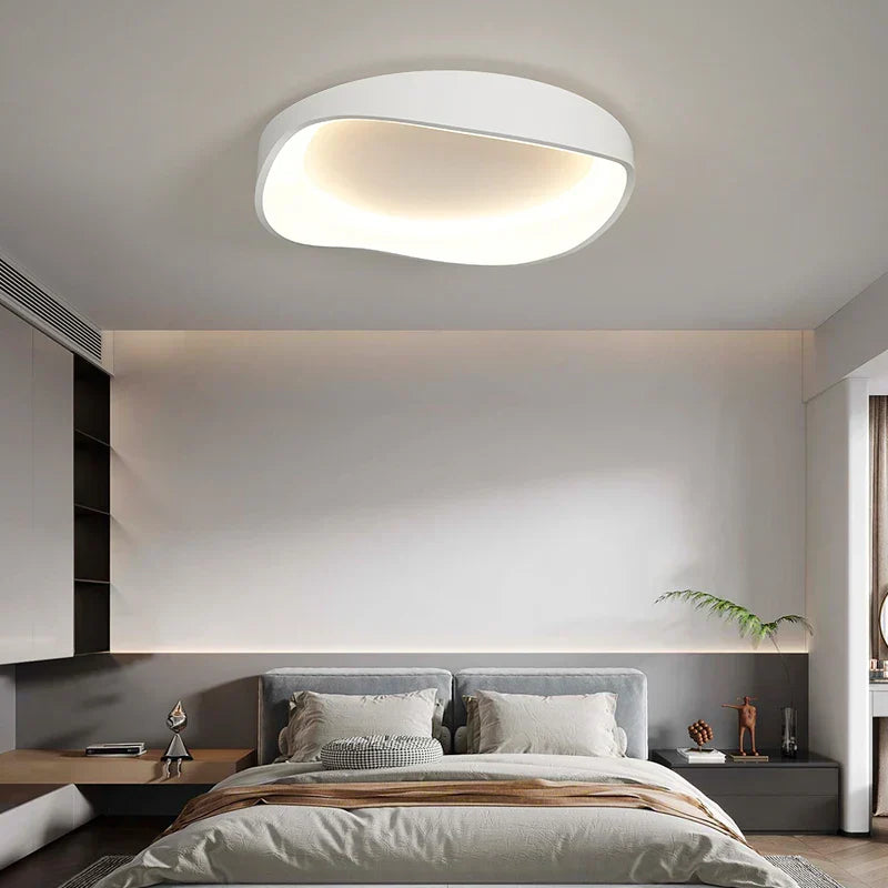 White LED Ceiling Chandelier for Living Room Bedroom with Remote Control
