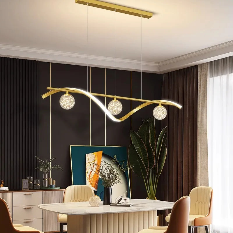 Modern LED Chandelier Pendant Lamp for Dining Room Interior Lighting