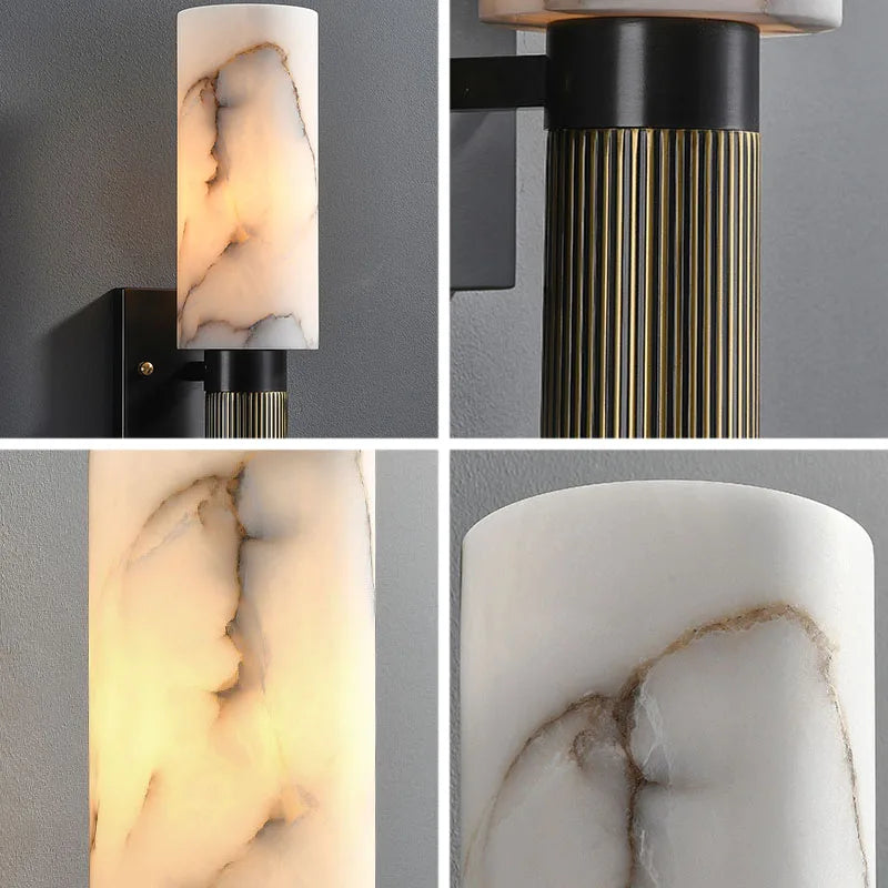 Marble Wall Lamp: Chinese Style Postmodern Minimalist Indoor Lighting