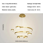 LED Ring Chandelier: Modern Nordic Hanging Light for Dining, Living Room, and Lobby