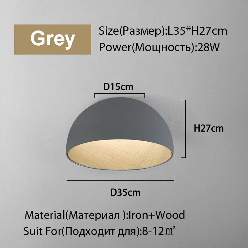 Duo Ceiling Light Kitchen Living Room Bedroom Wood Lamp Post-modern Design