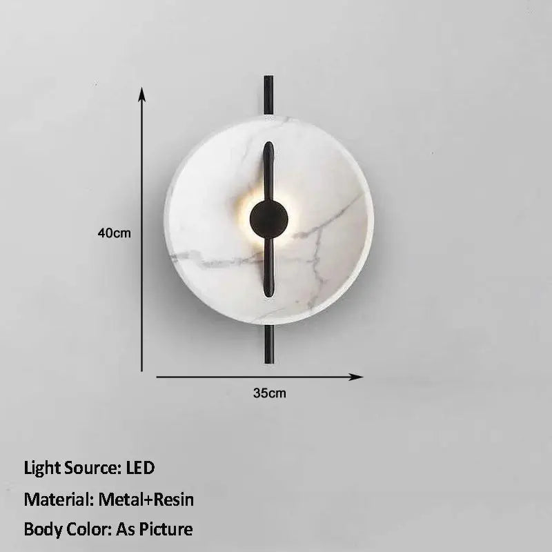 Marble Design LED Wall Lamp - Modern Living Room Studio Decor
