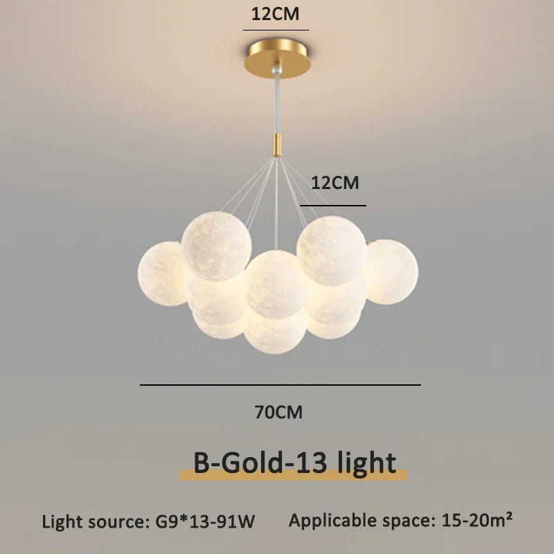 Bubble Ball LED Pendant Lights: Modern Chandelier for Living Dining Bedroom Office Decor