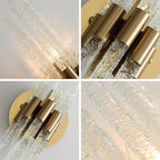 Water Ripple Glass Crystal Copper Wall Lamp - Modern Minimalist Indoor Lighting