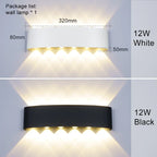 Nordic LED Aluminum Outdoor Wall Lamp Up Down Modern Lighting for Home & Bathroom