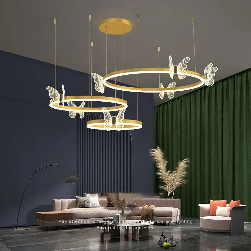 LED Butterfly Chandelier Pendant Light for Modern Living Room