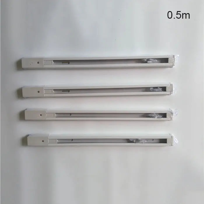 Ceiling Track Rail Connector Set: Black/White, Straight/Cross, 0.5m/1m, 2-Wire