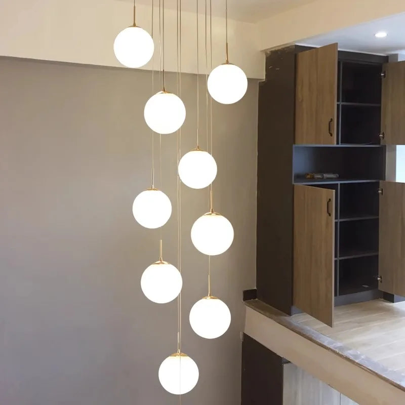 Nordic Dining Pendant Light Chandelier for Living Room, Indoor Ceiling Lamp