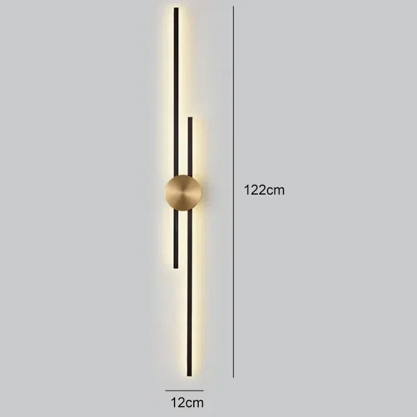 Minimalist Copper Wall Light for Bedroom and Living Room