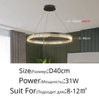 Modern Acrylic Circle Chandelier Pendant Lights for Indoor Living Room Decor