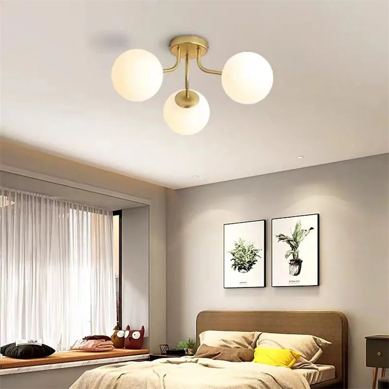 Bubble Glass LED Ceiling Light for Living Room Bedroom Kitchen Dining