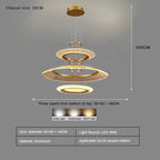 LED Ring Chandelier: Luxury Living Room Lighting Fixture