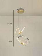 Butterfly LED Chandelier: Modern Acrylic Pendant Lighting for Home Decoration