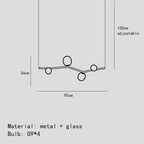 Glass Branch Chandelier: LED Home Decor Lighting for Living Room & Dining Table