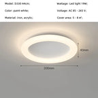 Nordic Metal Smart LED Dimmable Ceiling Light for Bedroom