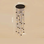 Modern Gold Crystal Chandelier: Minimalist Staircase Art Decor Lighting Fixtures