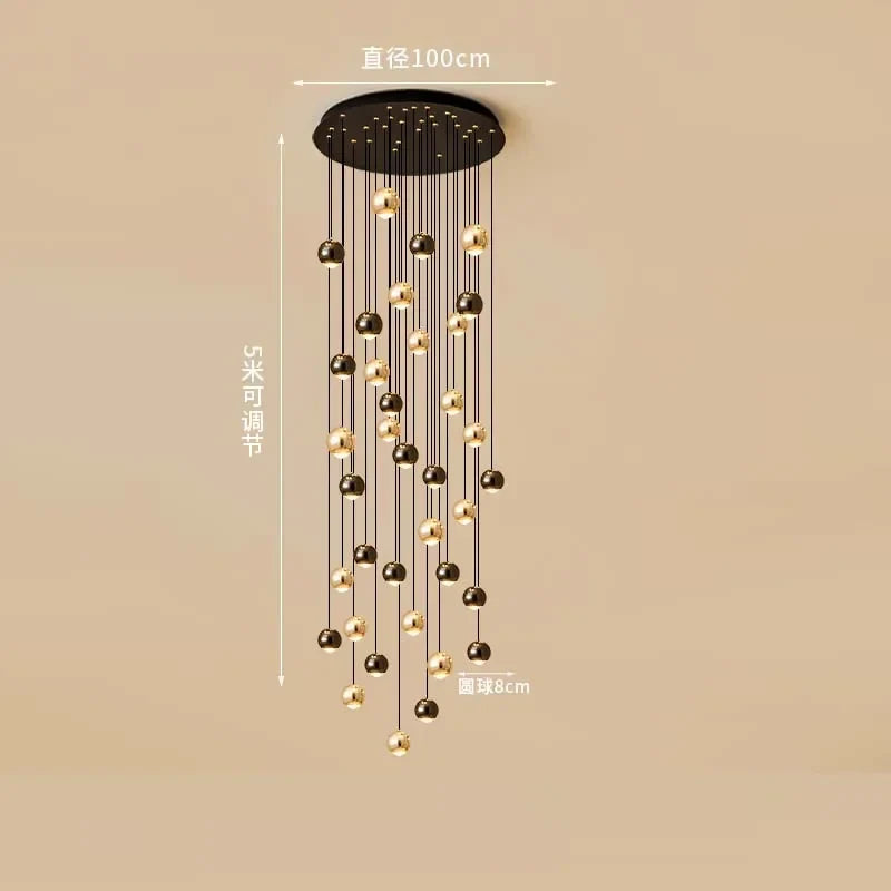 Gold Ball Crystal Chandelier | Modern Art Decor Lighting Fixture