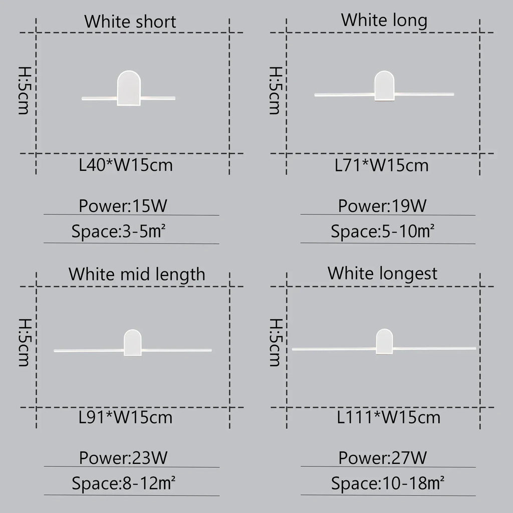 Nordic LED Mirror Light by - Modern Black/White Wall Sconce for Bathroom Mirror