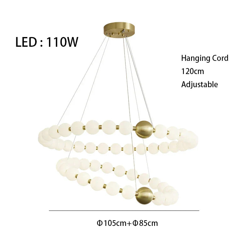 Nordic Acrylic Ball Chandelier for Dining and Kitchen Decor by Afralia™