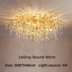 Luxury Crystal Ceiling Chandelier for Modern Living, Dining, Bedroom, and Hotel Hall Decor