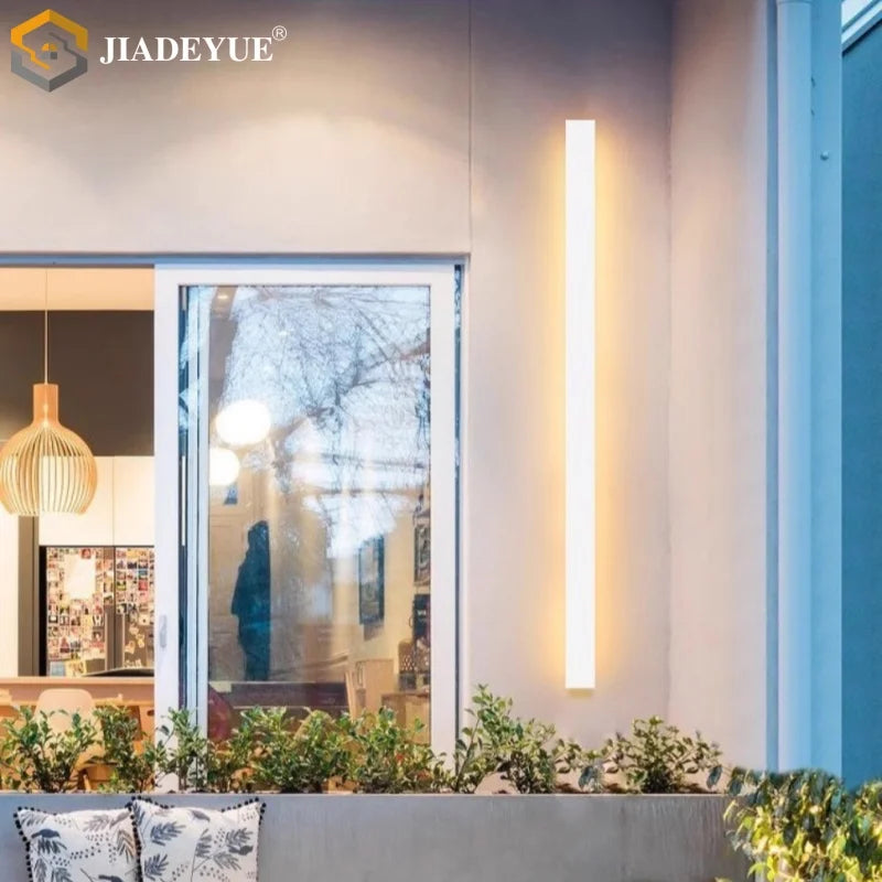 LED Waterproof Garden Wall Lamp, White Strip, Outdoor IP65 Lighting