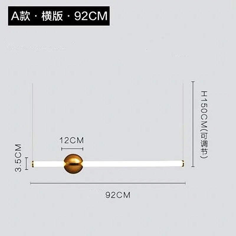 Modern Wand LED Pendant Light for Bedside Living Room, Hotel Hall Decor