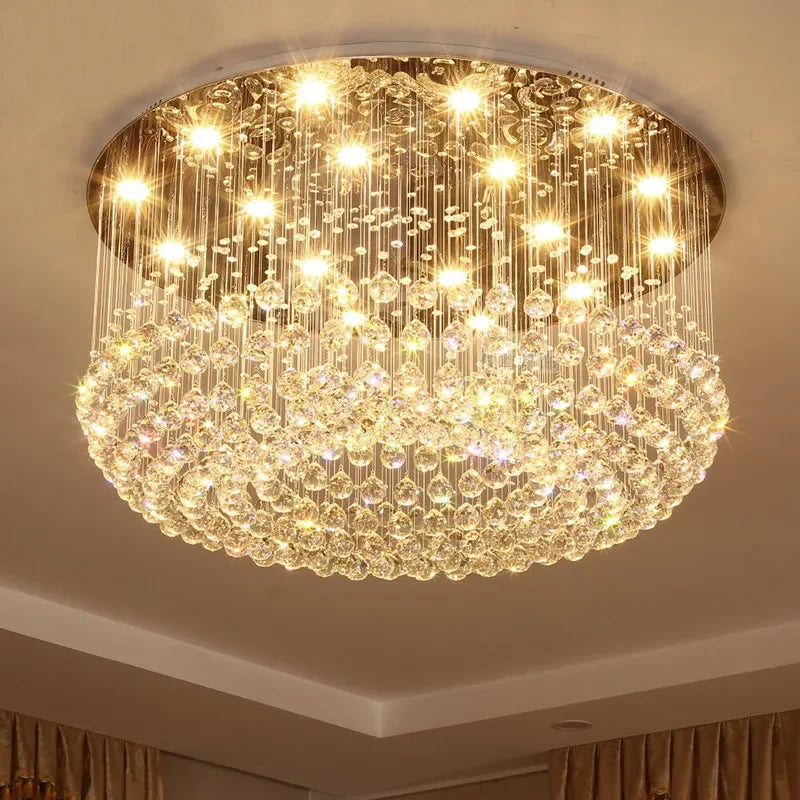 Luxury LED Crystal Chandelier Ceiling Light for Home Decor Living Dining Bedroom