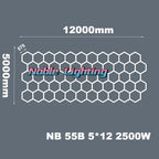 Aluminum Housing Hexagon LED Light Bar Detailing Light 5X12M Honeycomb Ceiling Lamp
