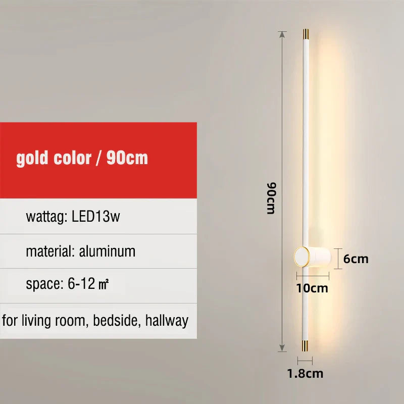 Rotatable Long Wall Sconces for Indoor Living Room Hallway Bathroom Decor