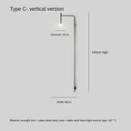 Black Iron LED Long Wall Lamp for Living Room, Bedroom, Corridor - Nordic Style