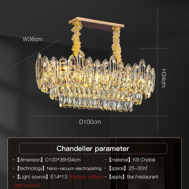 Crystal Chandelier: European Designer Style for Living Room, Bedroom & Dining Room