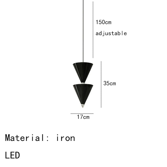 Nordic Tapered Multilayer Chandelier for Home LED Lighting Decor