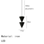 Nordic Tapered Multilayer Chandelier for Home LED Lighting Decor