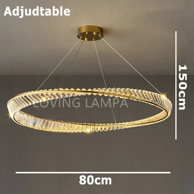 Crystal Stainless Steel Ceiling Pendant Light for Luxurious Living