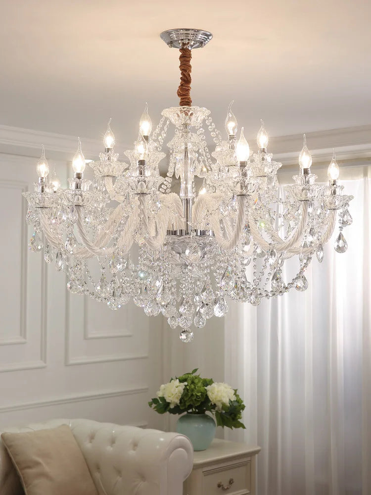 Crystal Chandelier LED Candle K9 Crystal Lamp for Living Dining Bedroom Shop