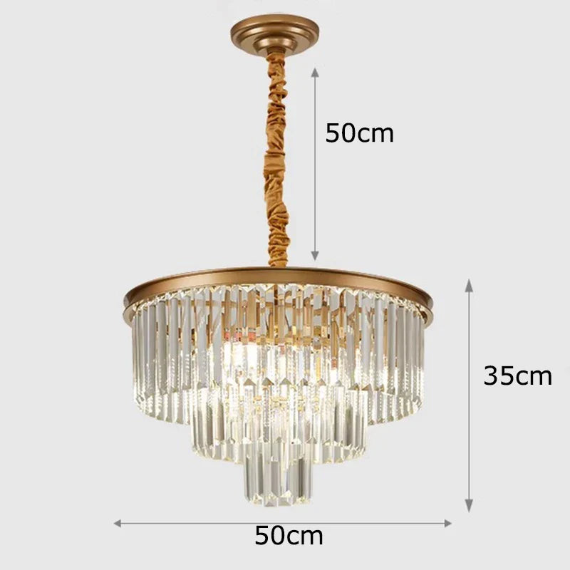 Crystal Chandelier Stair Pendant Light Interior Lighting for Modern Home Decor