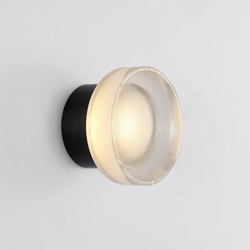 Elegant Glass LED Wall Sconce for Luxury Lighting in Bedroom and Aisle