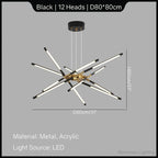Modern Line Chandelier for Home Decor and Lighting