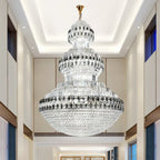 Crystal Chandelier Luxury Duplex Building Hollow Luxury Lamp