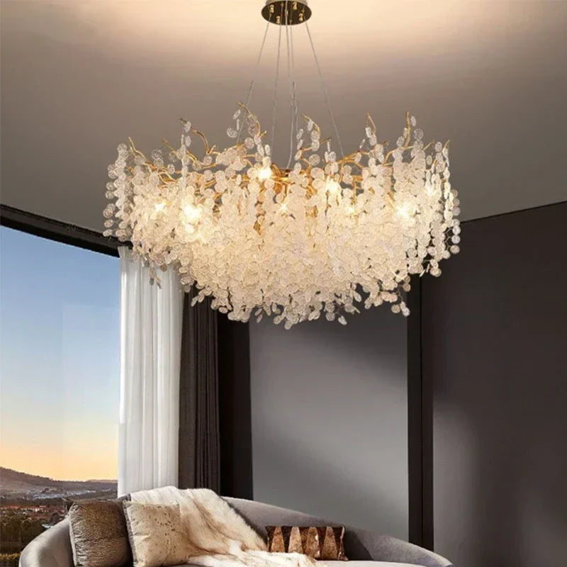 Gold Tree Branch Chandelier: Elegant European Style Pendant Light for Home Decor
