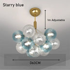 Multicolor Glass Ball Chandeliers Pendant Lights for Living Room Dining Bedroom