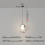 Nordic Glass Pendant Light LED Mini Copper for Bedroom, Living Room, Dining Table