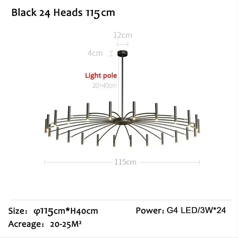 Minimalist LED Ceiling Chandelier for Living Dining Room Decor